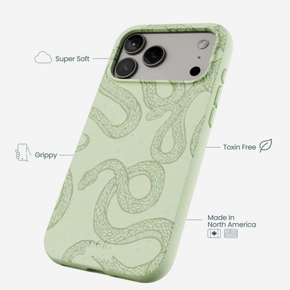 Sage Green Snaky iPhone 17 Pro Max Case