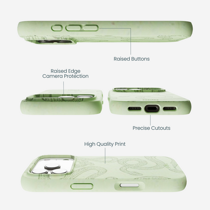 Sage Green Snaky iPhone 17 Pro Case