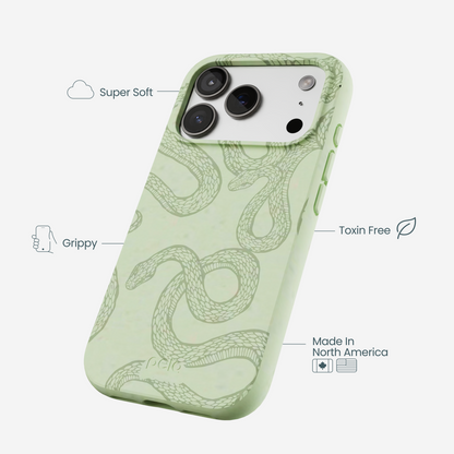 Sage Green Snaky iPhone 17 Pro Case