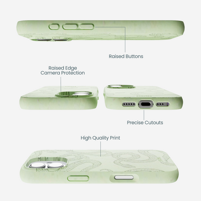 Sage Green Snaky iPhone 17 Case