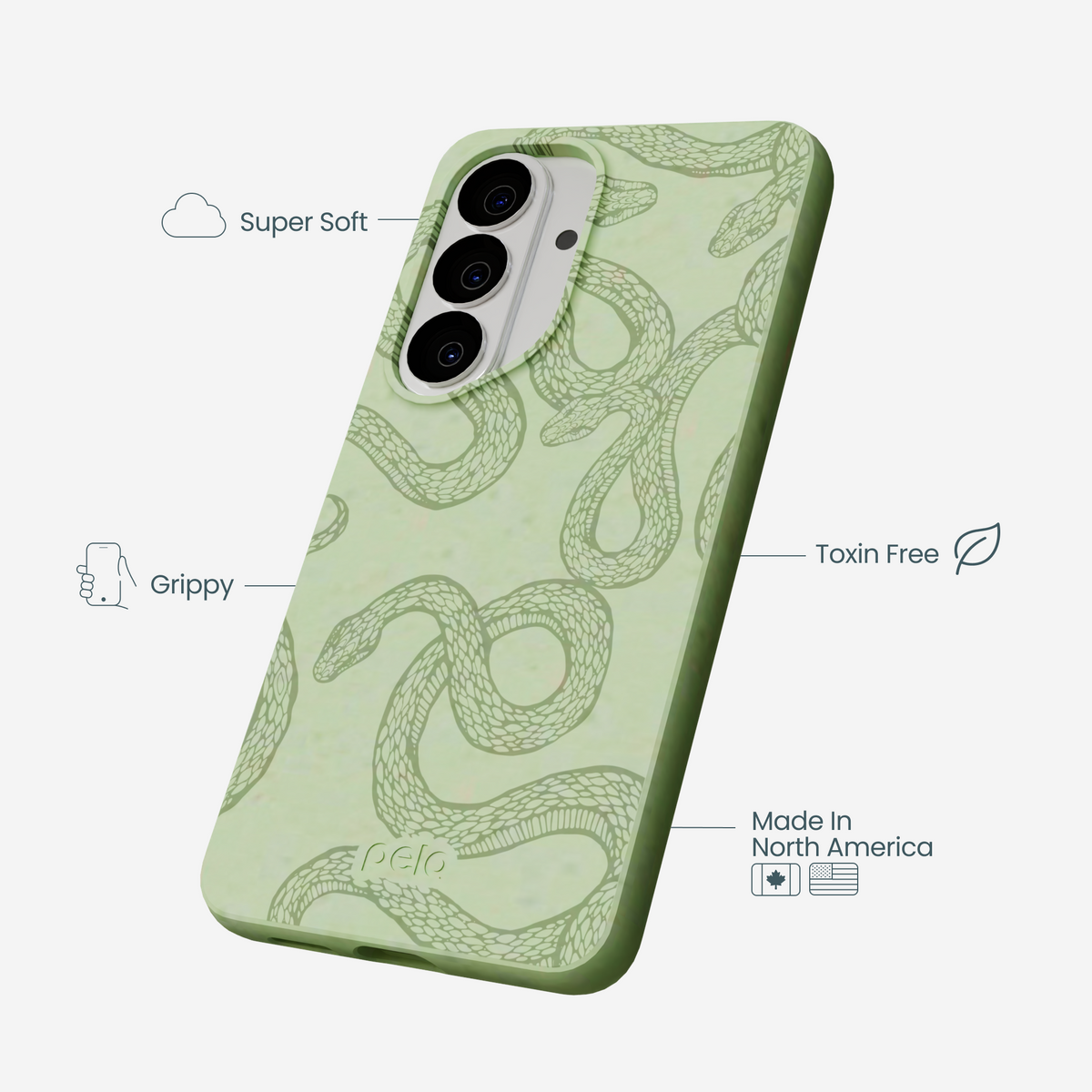 Sage Green Snaky Samsung Galaxy S26 Case