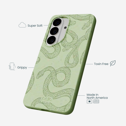 Sage Green Snaky Samsung Galaxy S26 Case