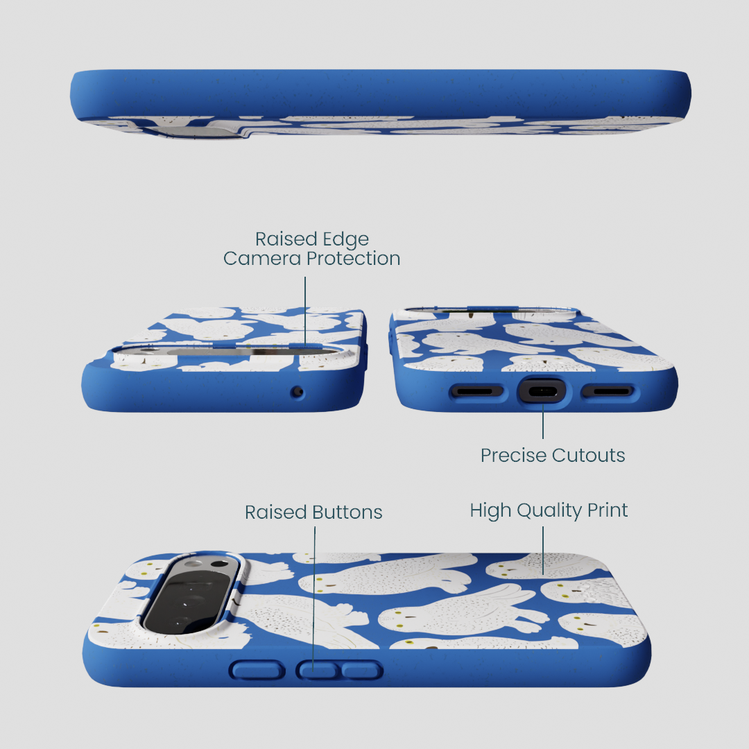 Electric Blue Snowy Owls Google Pixel 10 Pro XL Case