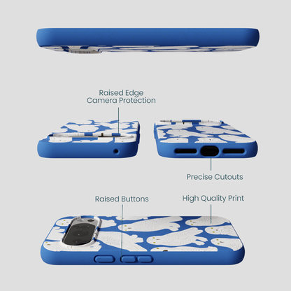 Electric Blue Snowy Owls Google Pixel 10/10 Pro Case