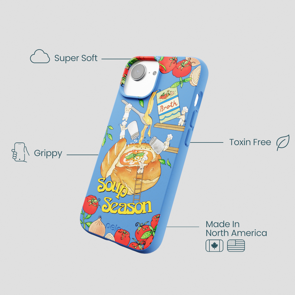 Electric Blue Soup Season iPhone 16e/17e Case