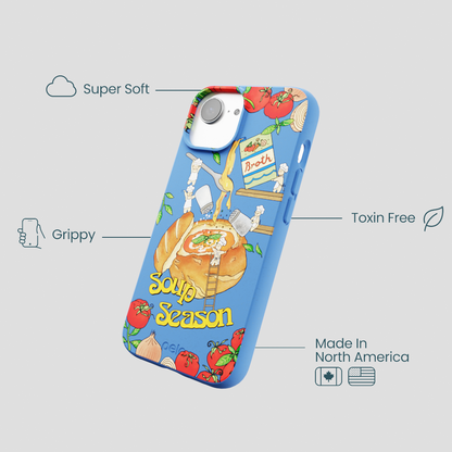 Electric Blue Soup Season iPhone 16e/17e Case