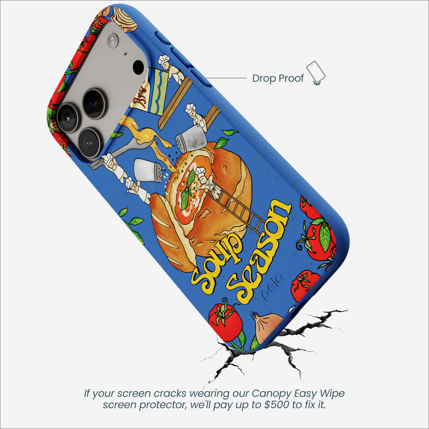 Electric Blue Soup Season iPhone 17 Pro Max Case