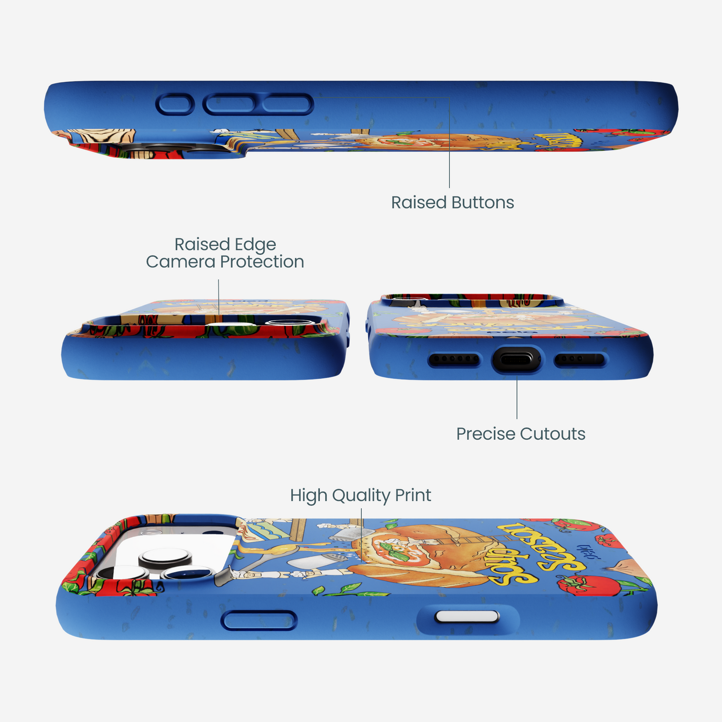 Electric Blue Soup Season iPhone 17 Pro Max Case