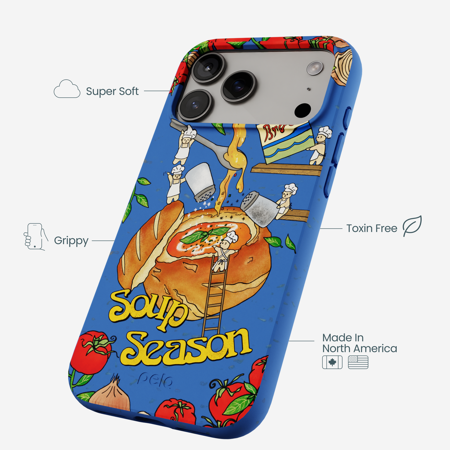 Electric Blue Soup Season iPhone 17 Pro Max Case