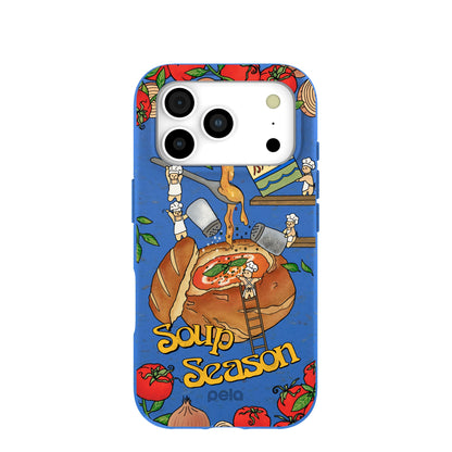 Electric Blue Soup Season iPhone 17 Pro Case