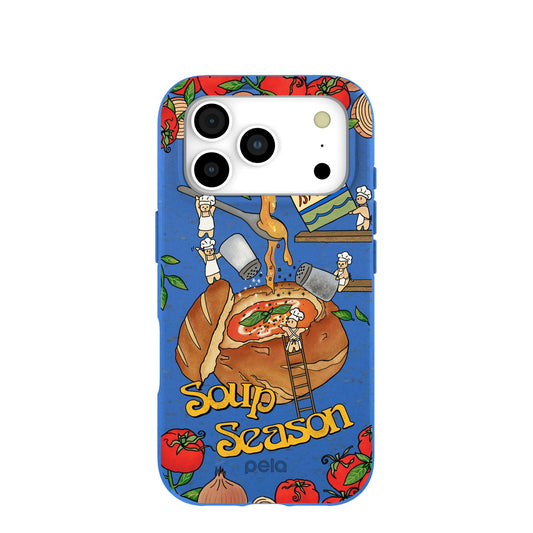 Electric Blue Soup Season iPhone 17 Pro Case