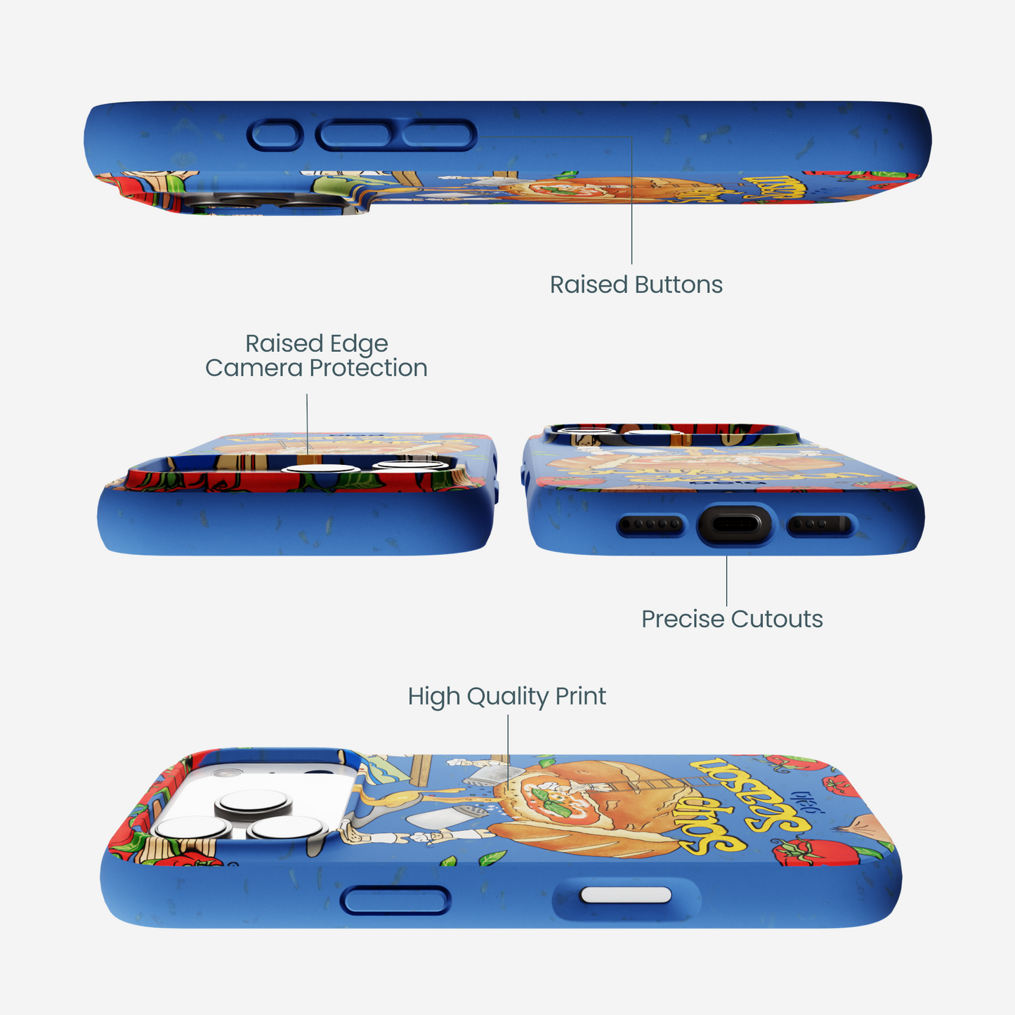 Electric Blue Soup Season iPhone 17 Pro Case