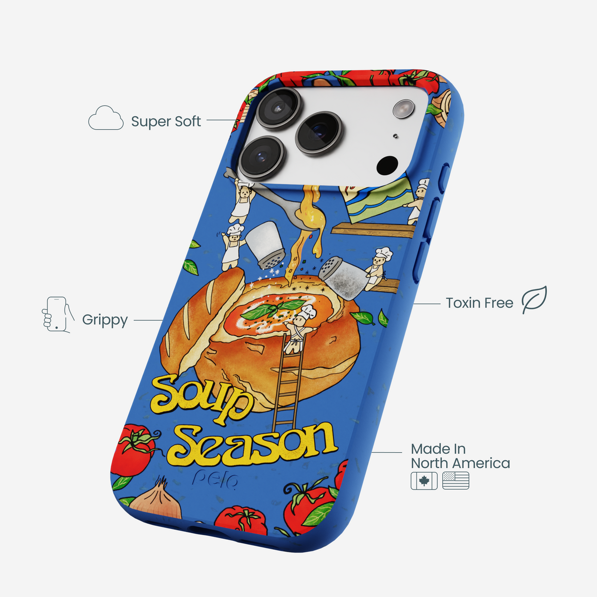 Electric Blue Soup Season iPhone 17 Pro Case