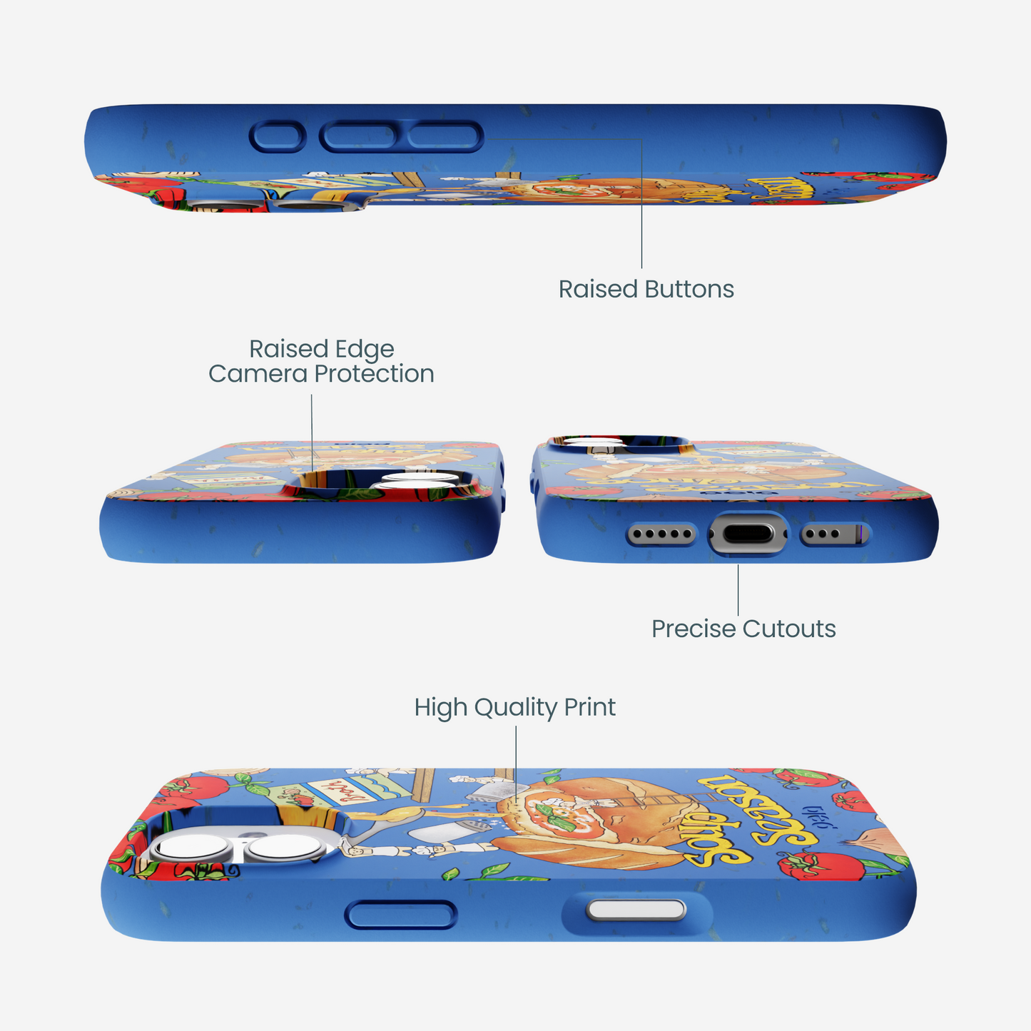 Electric Blue Soup Season iPhone 17 Case