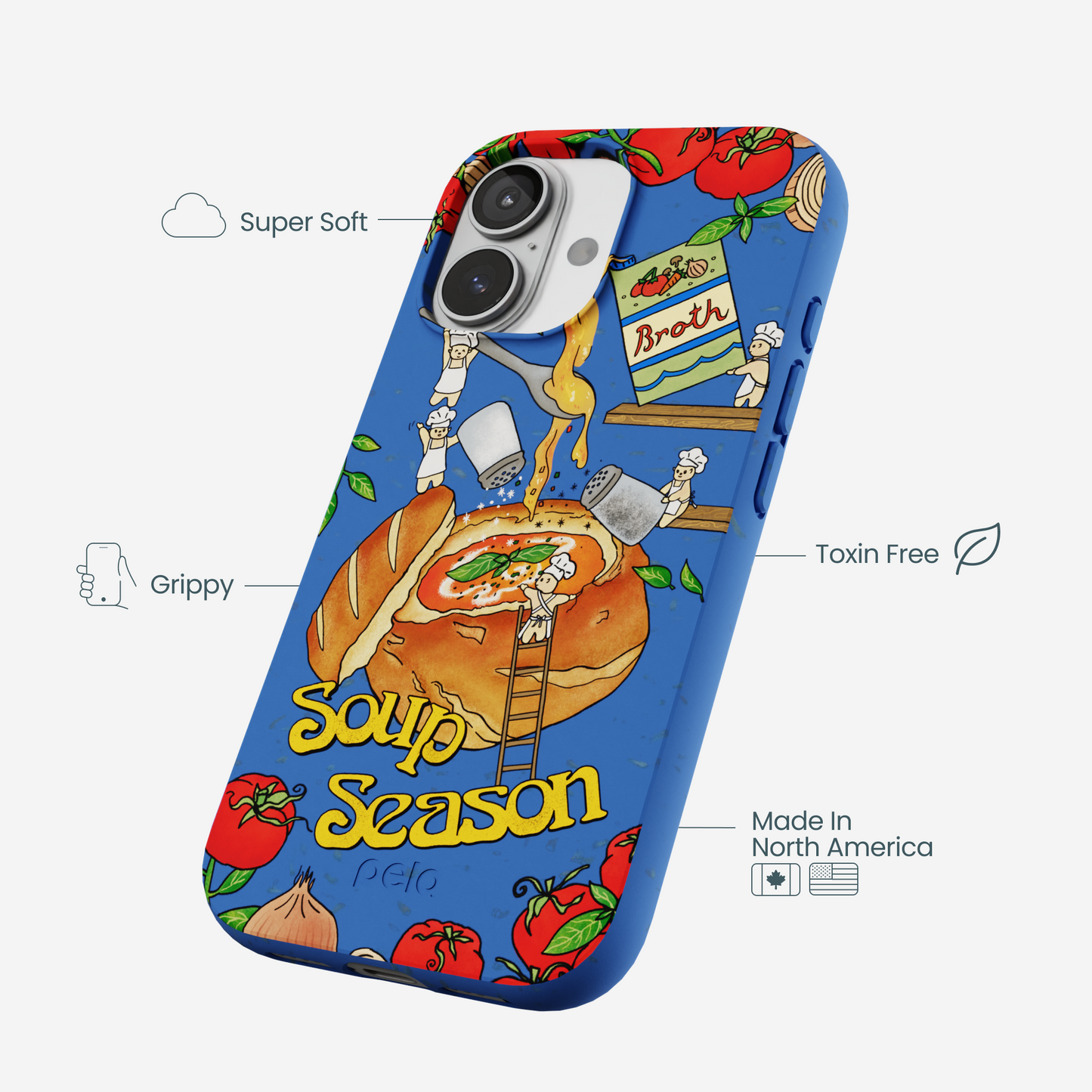 Electric Blue Soup Season iPhone 17 Case