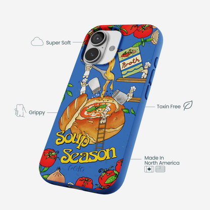 Electric Blue Soup Season iPhone 17 Case