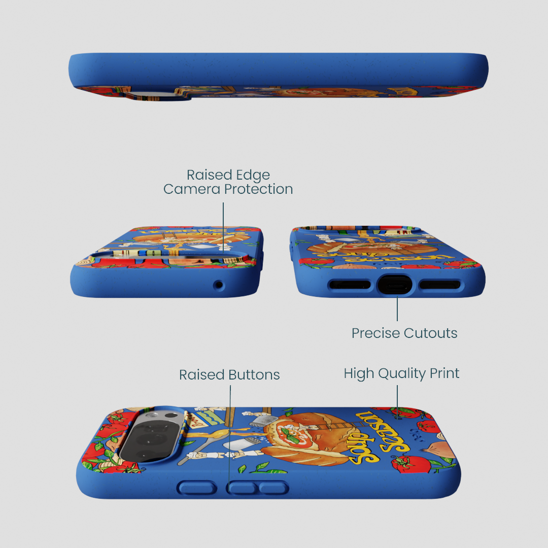 Electric Blue Soup Season Google Pixel 10/10 Pro Case