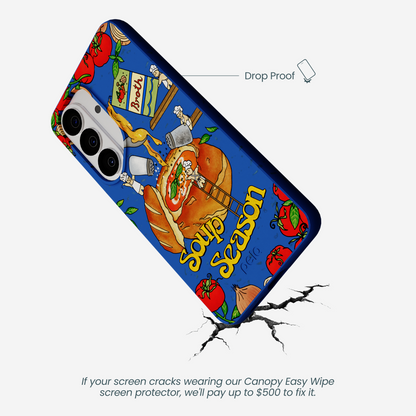 Electric Blue Soup Season Samsung Galaxy S26 Case