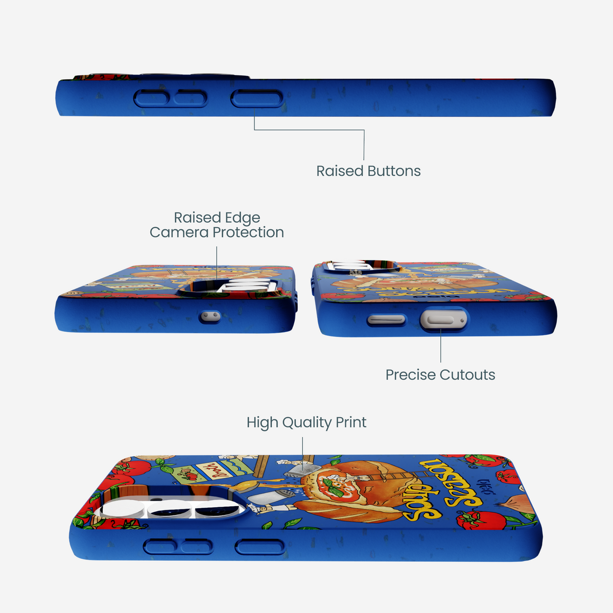 Electric Blue Soup Season Samsung Galaxy S26 Case