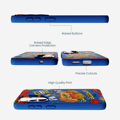Electric Blue Soup Season Samsung Galaxy S26 Case