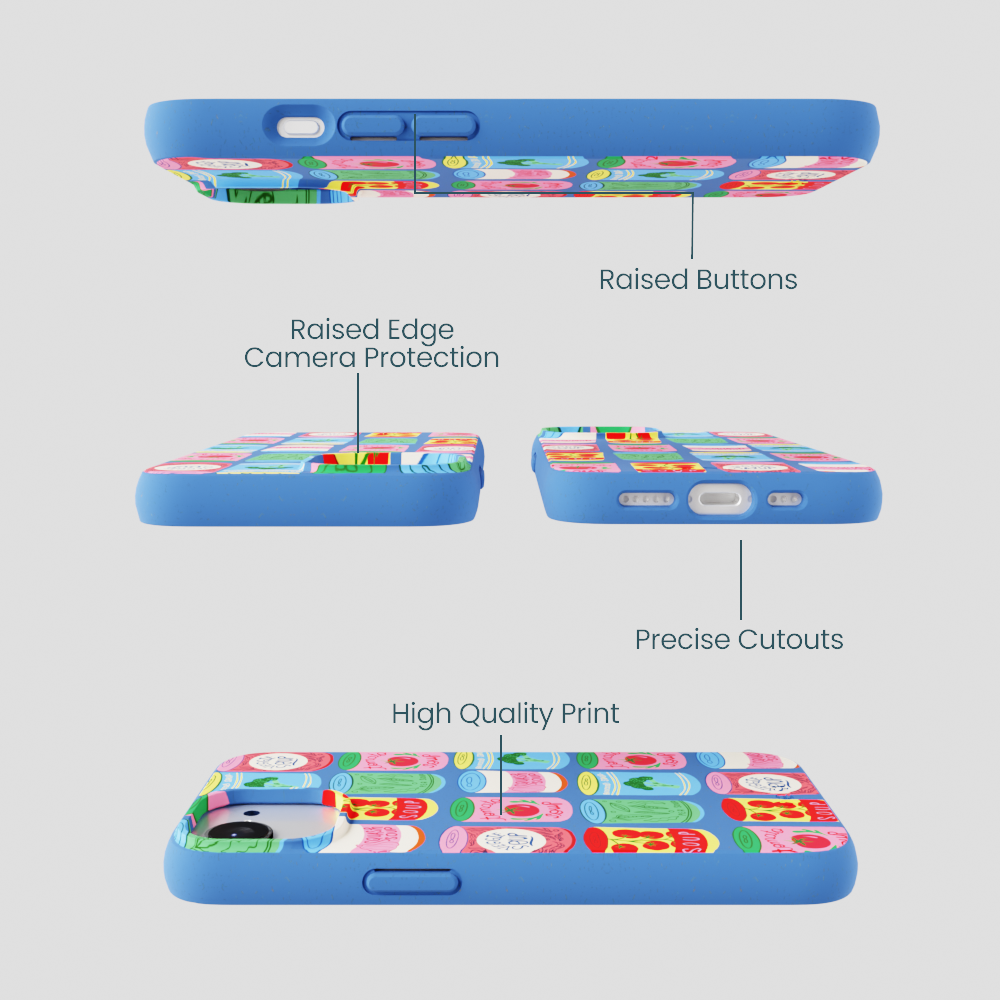 Electric Blue Soup Stories iPhone 16e/17e Case