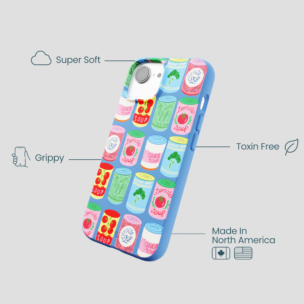 Electric Blue Soup Stories iPhone 16e/17e Case