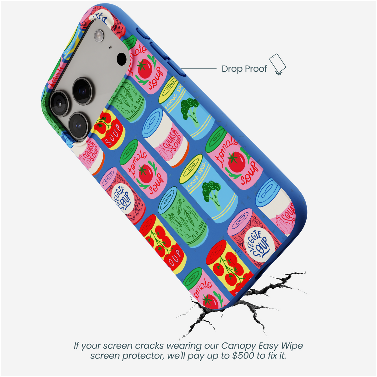 Electric Blue Soup Stories iPhone 17 Pro Max Case