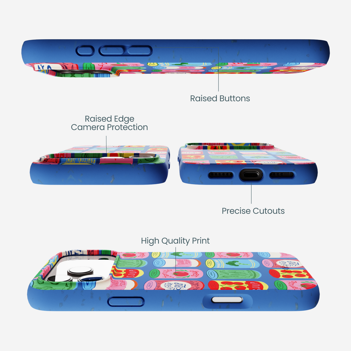 Electric Blue Soup Stories iPhone 17 Pro Max Case