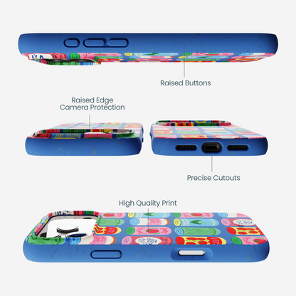 Electric Blue Soup Stories iPhone 17 Pro Max Case
