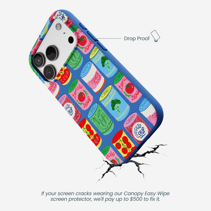 Electric Blue Soup Stories iPhone 17 Pro Case