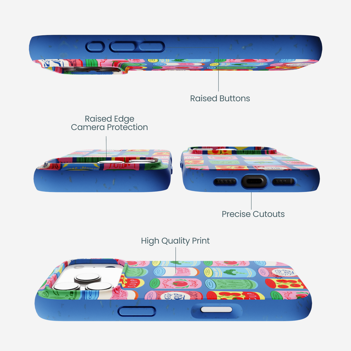 Electric Blue Soup Stories iPhone 17 Pro Case