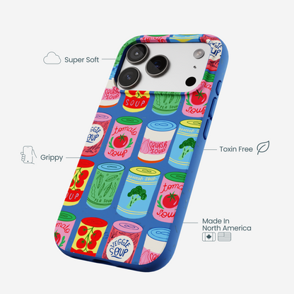 Electric Blue Soup Stories iPhone 17 Pro Case