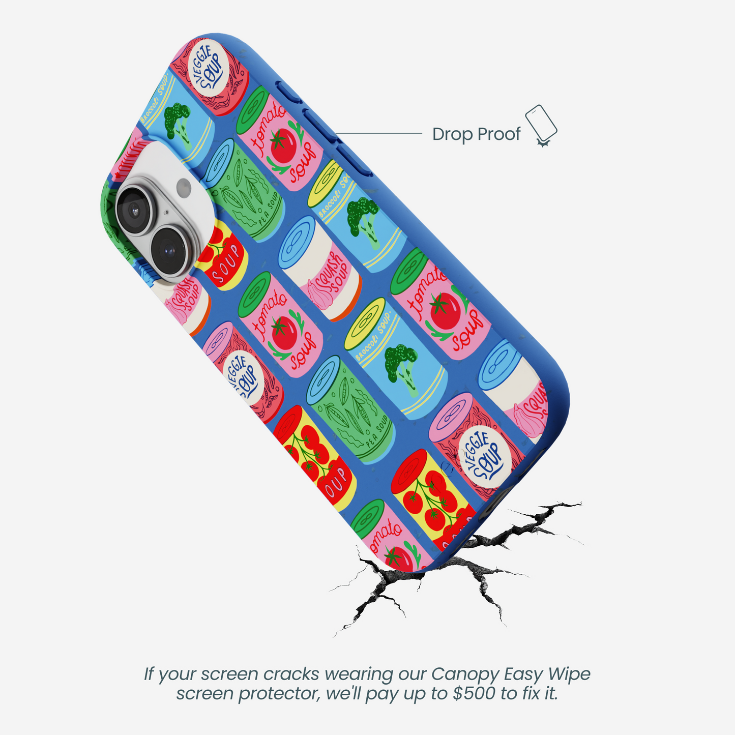 Electric Blue Soup Stories iPhone 17 Case