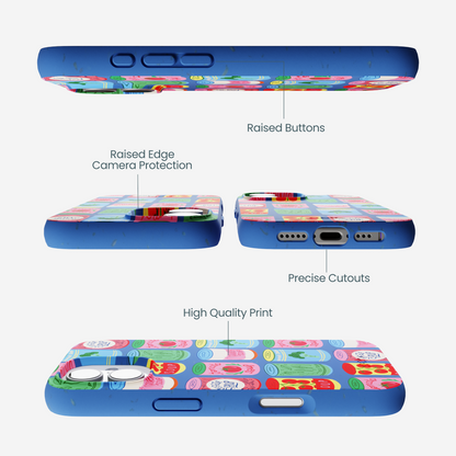 Electric Blue Soup Stories iPhone 17 Case