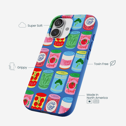 Electric Blue Soup Stories iPhone 17 Case