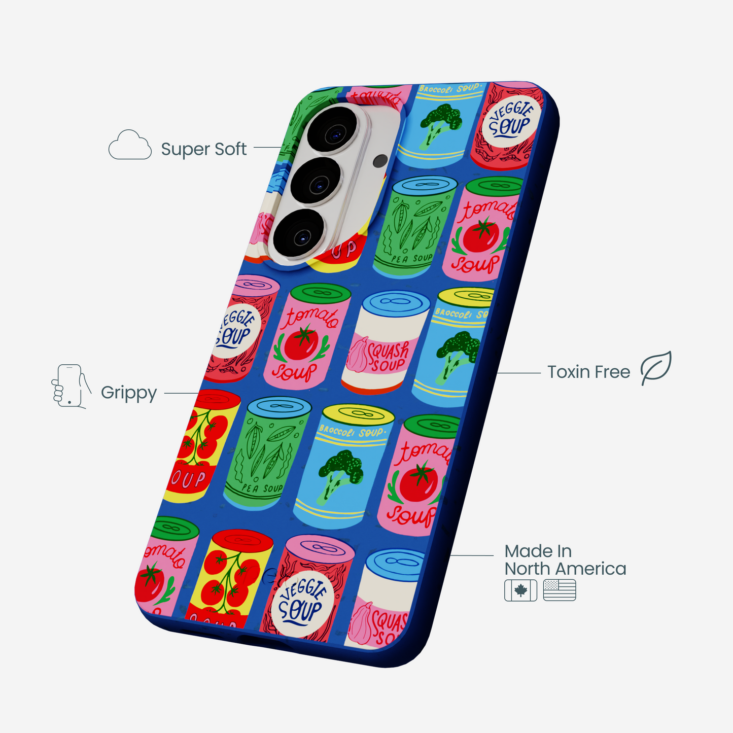 Electric Blue Soup Stories Samsung Galaxy S26 Case