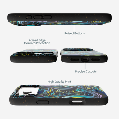 Black Space Waves iPhone 17 Pro Max Case