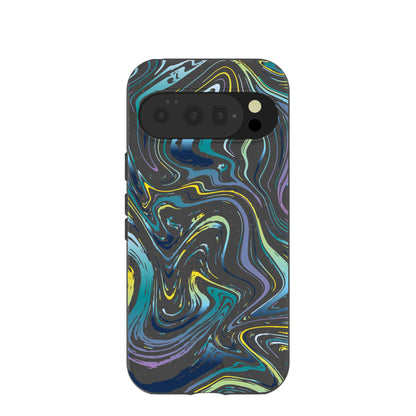 Black Space Waves Google Pixel 10/10 Pro Case
