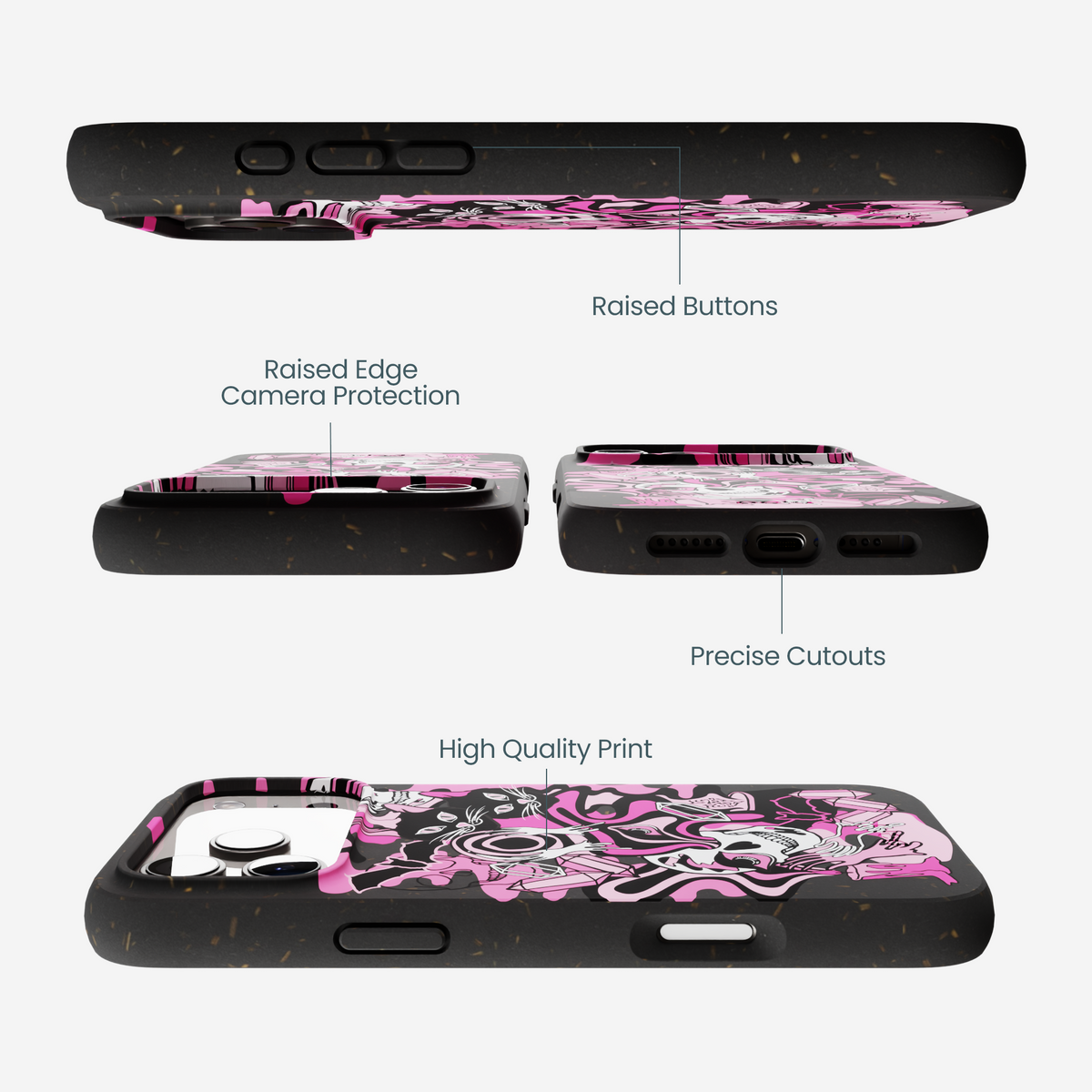 Black Spellbound Ghouls iPhone 17 Pro Max Case