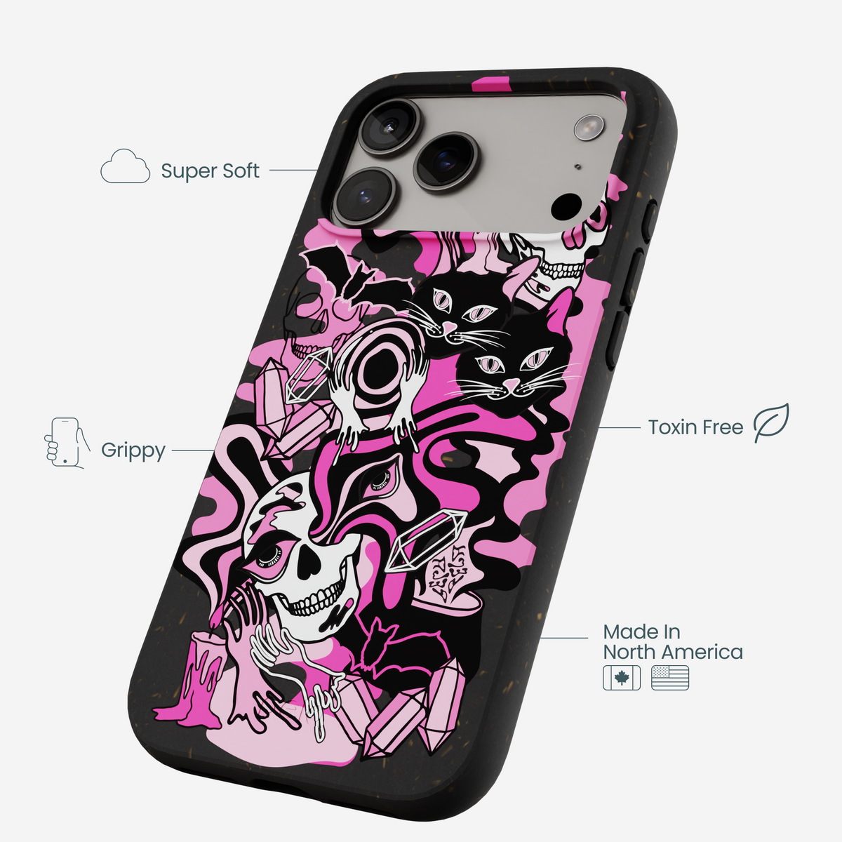 Black Spellbound Ghouls iPhone 17 Pro Max Case