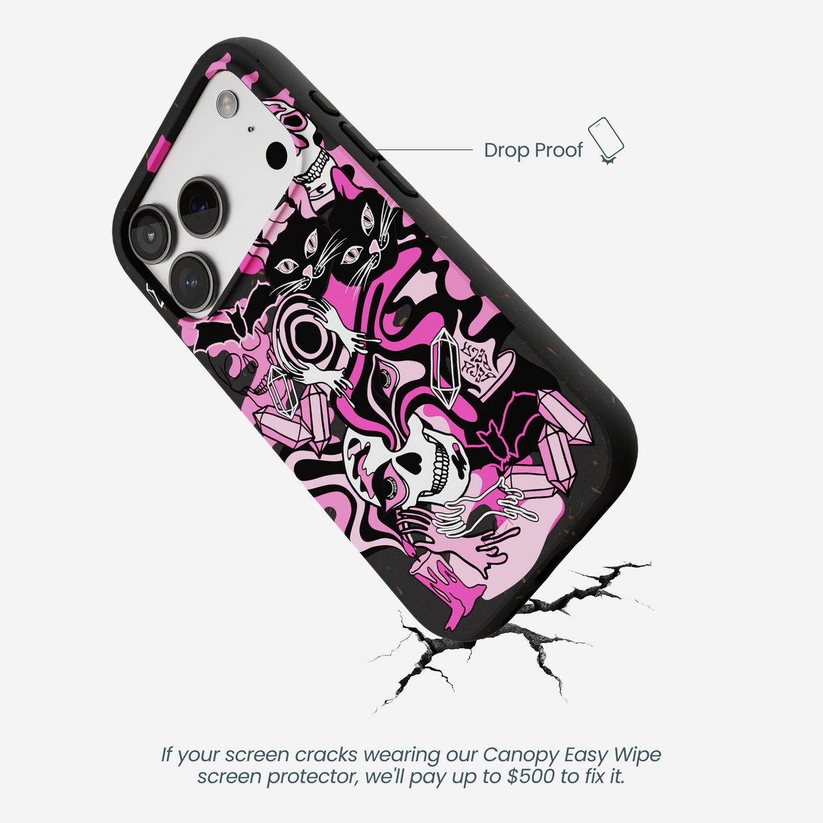 Black Spellbound Ghouls iPhone 17 Pro Case