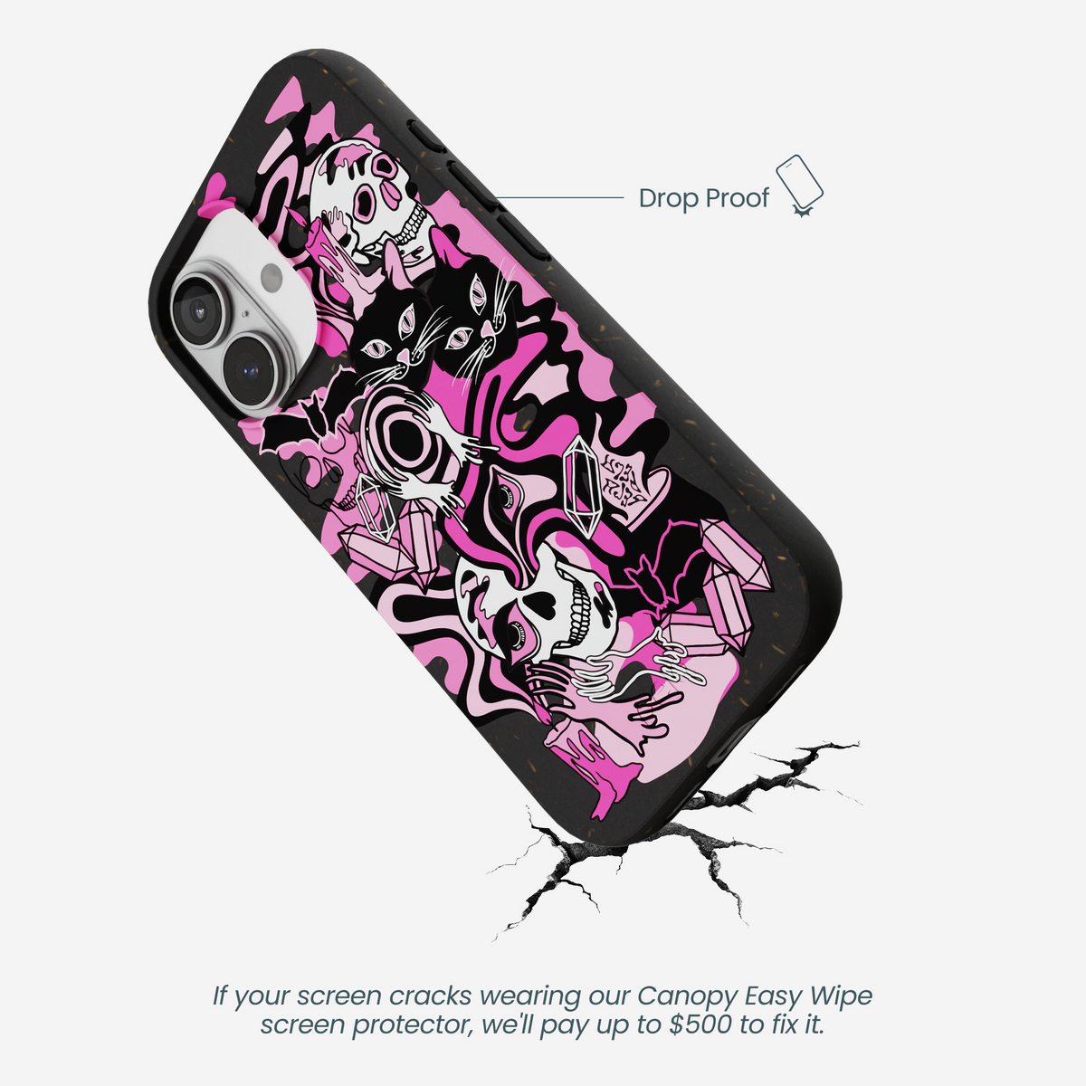 Black Spellbound Ghouls iPhone 17 Case