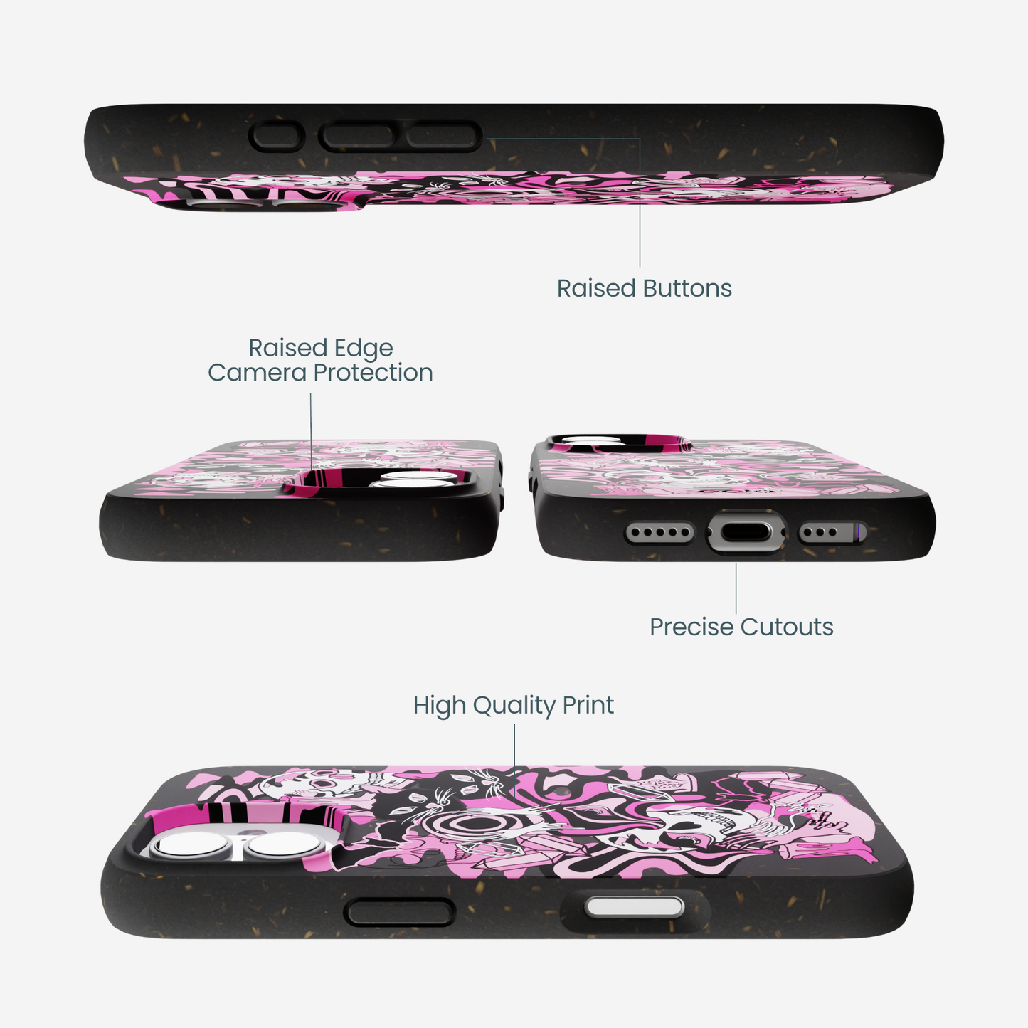 Black Spellbound Ghouls iPhone 17 Case