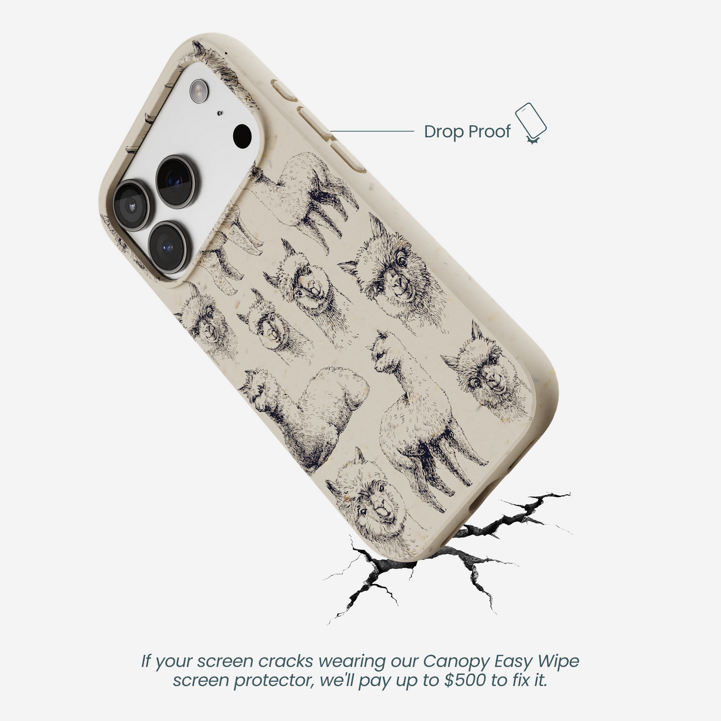 London Fog Spitting Llama iPhone 17 Pro Case