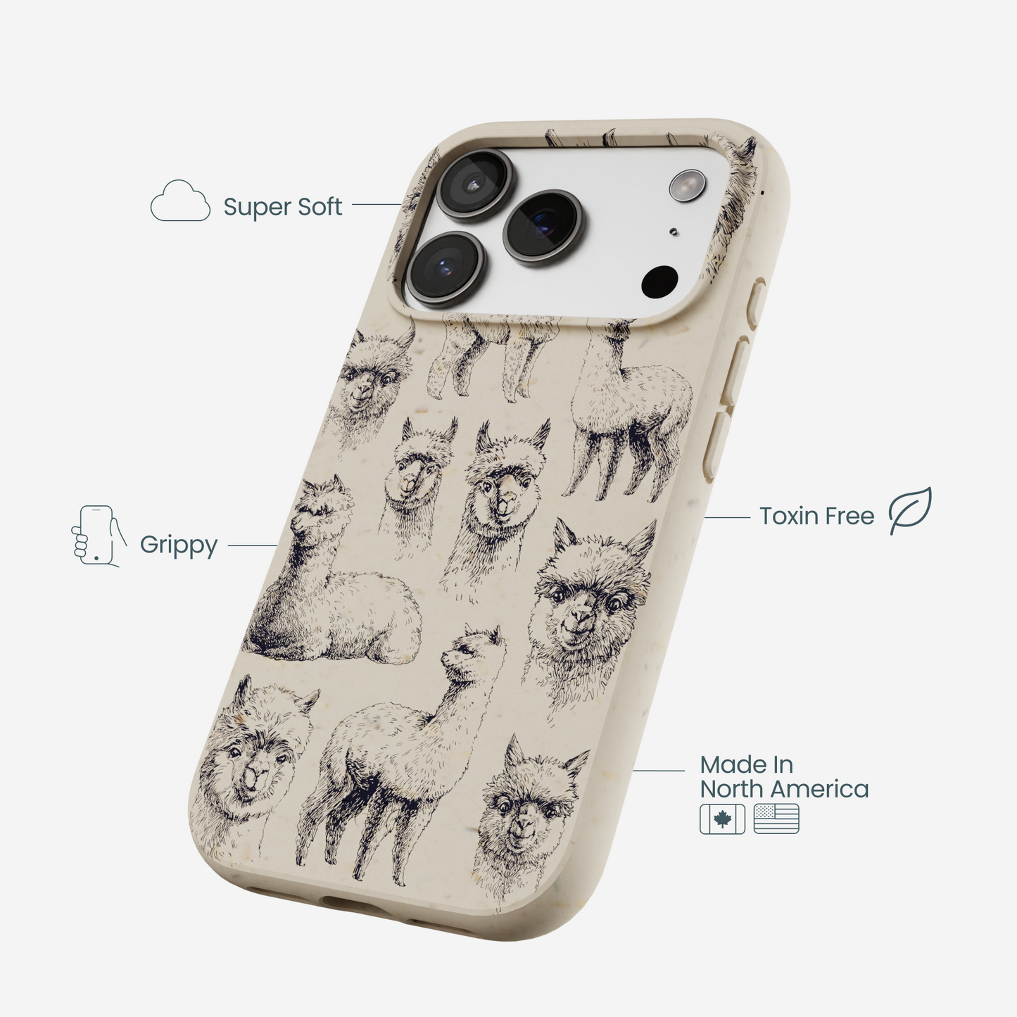 London Fog Spitting Llama iPhone 17 Pro Case