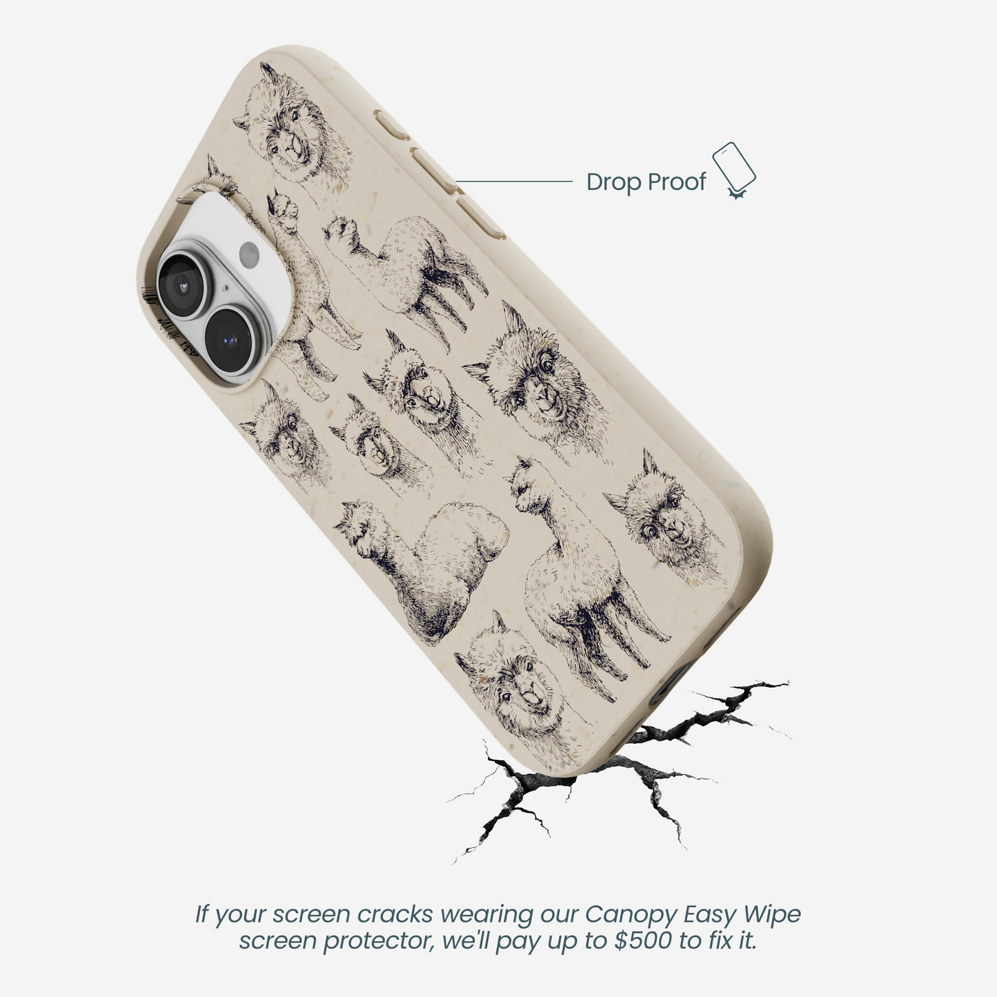 London Fog Spitting Llama iPhone 17 Case