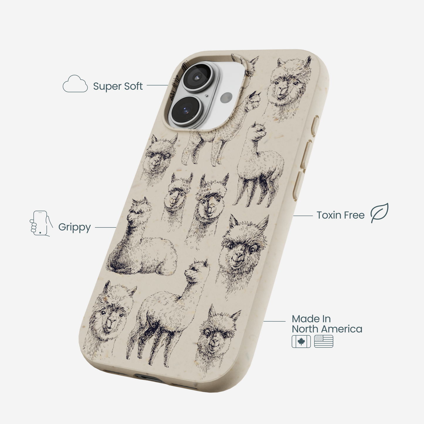 London Fog Spitting Llama iPhone 17 Case