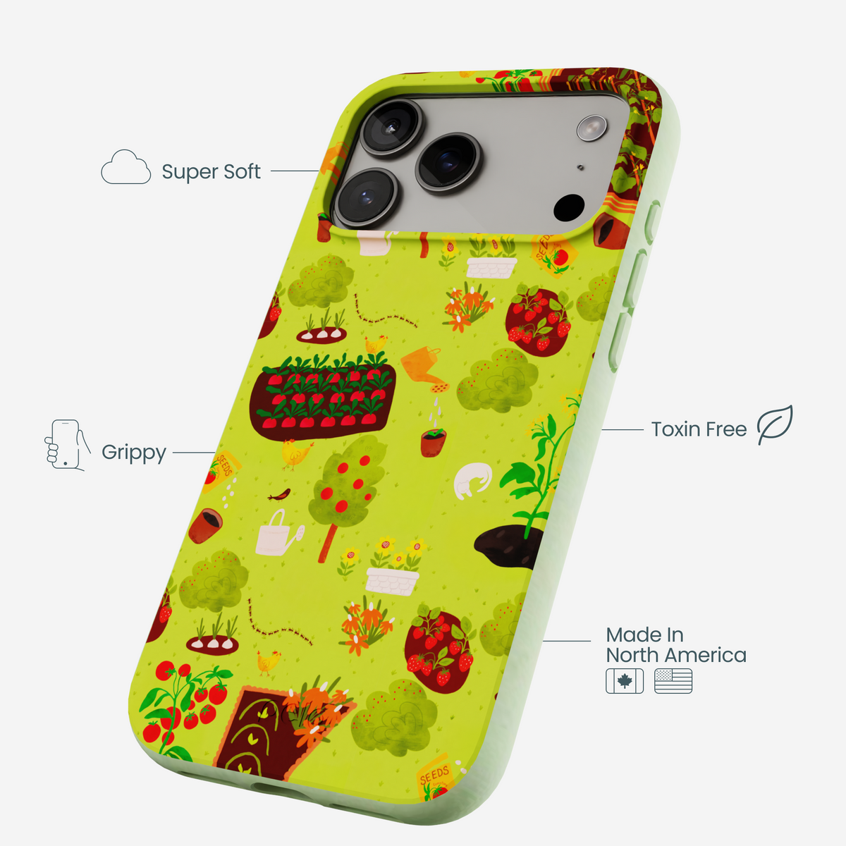 Sage Green Spring Garden iPhone 17 Pro Max Case