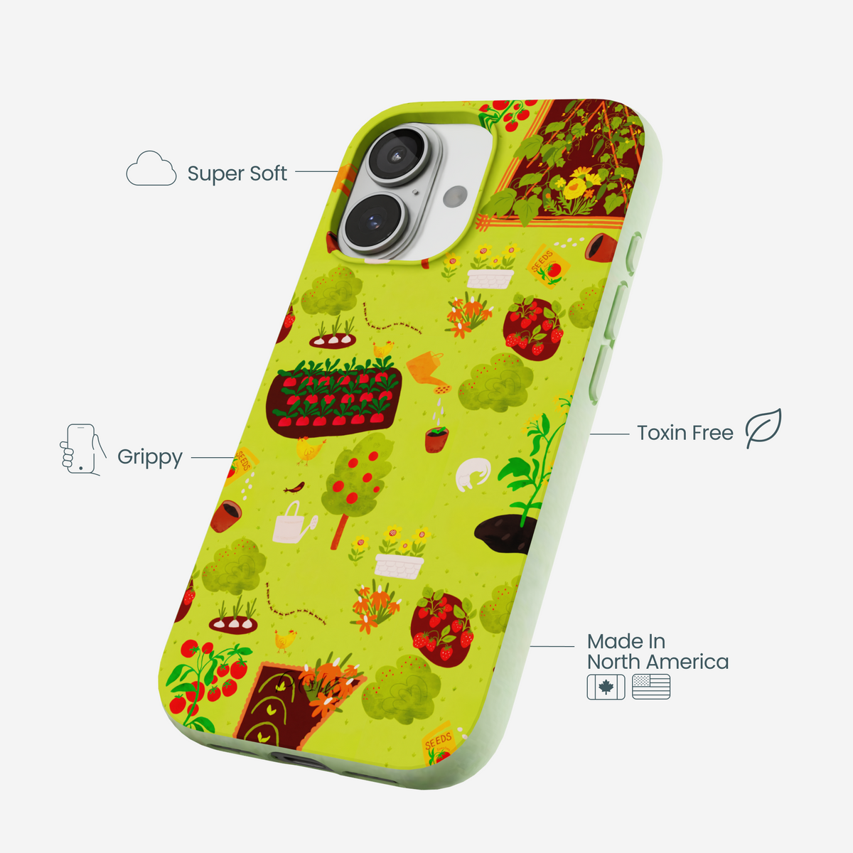 Sage Green Spring Garden iPhone 17 Case