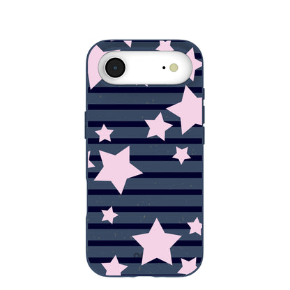 Navy Blue Star Girl Blush iPhone Air Case